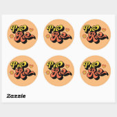Sticker Rond Pro Roe Retro (Feuille)