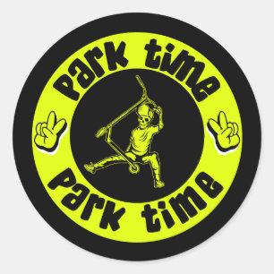 Sticker Rond Pro Scooter Free Rider Traces