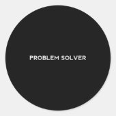 Sticker Rond Problem Solver Sitive Attitude Action Entrepreneur (Devant)