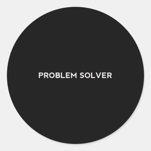 Sticker Rond Problem Solver Sitive Attitude Action Entrepreneur (Devant)