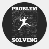 Sticker Rond Problem Solving Climber Rock Climbing Bouldering P (Devant)