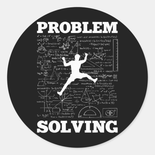 Sticker Rond Problem Solving Climber Rock Climbing Bouldering P (Devant)