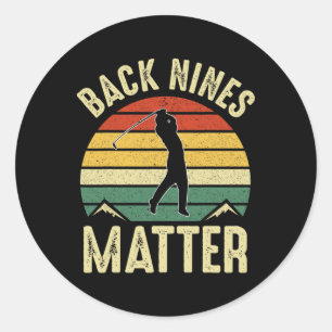 Sticker Rond Problème de neuf arrière Cadeaux drôles de golf dr