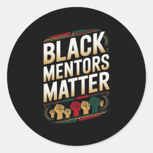 Sticker Rond Problème des mentors noirs Histoire des noirs Cita