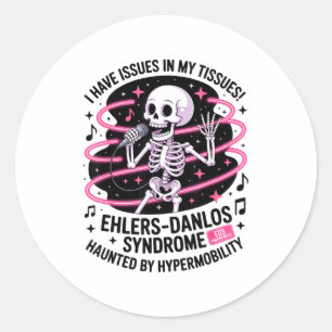 Sticker Rond Problèmes dans mes tissus Syndrome d'Ehlers Danlos
