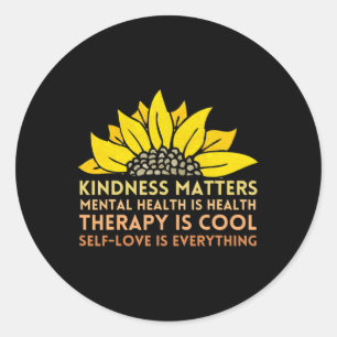 Sticker Rond Problèmes de gentillesse Santé mentale Autothérapi