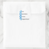 Sticker Rond Problèmes de logo du Parti démocrate (Sac)