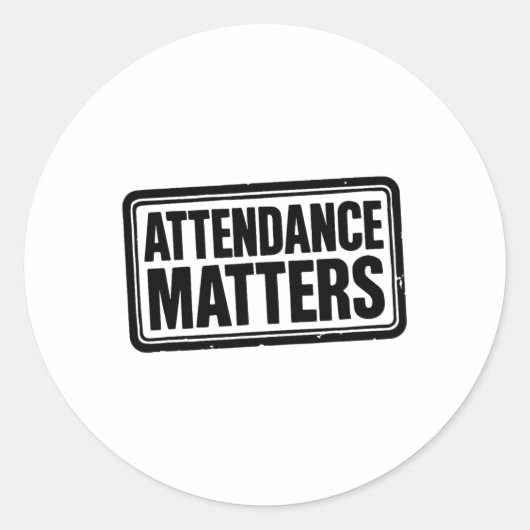 Sticker Rond Problèmes de présence (Devant)