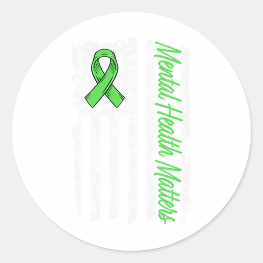 Sticker Rond Problèmes de santé Lutter contre la stigmatisation (Devant)
