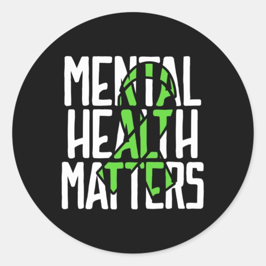 Sticker Rond Problèmes de santé Lutter contre la stigmatisation (Devant)