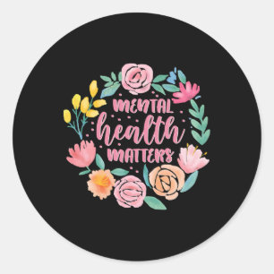 Sticker Rond Problèmes de santé mentale Cadeau Maladie cérébral