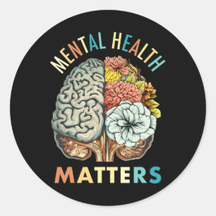 Sticker Rond Problèmes de santé mentale de la stigmatisation Se