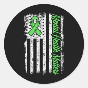 Sticker Rond Problèmes de santé mentale Lutter contre la stigma
