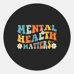 Sticker Rond Problèmes de santé mentale Psychologue Super Théra