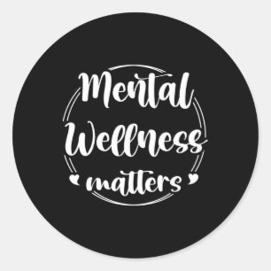 Sticker Rond Problèmes de santé mentale Sensibilisation à la sa