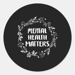 Sticker Rond Problèmes de santé mentale Sensibilisation Prévent