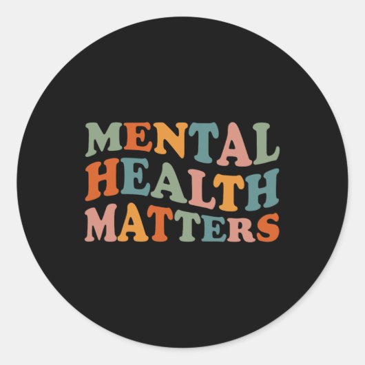 Sticker Rond Problèmes de santé Sensibilisation au cerveau huma (Devant)