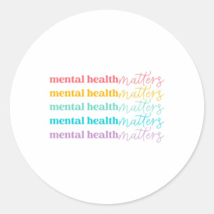 Sticker Rond Problèmes de santé Soins autonomes Sensibilisation
