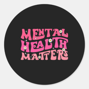Sticker Rond Problèmes de santé Super Psychologue équipe de thé