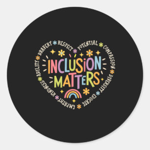 Sticker Rond Problèmes d'inclusion Enseignant spécialisé Autis