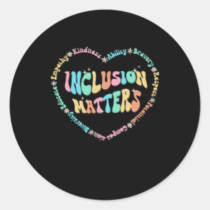 Sticker Rond Problèmes d'inclusion Sensibilisation sur l'autism