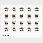 Sticker Rond Procaffeinator Funny Caféine Pun café (Feuille)
