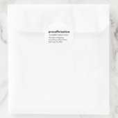 Sticker Rond Procaffination Funny Dictionnaire Définition (Sac)