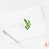 STICKER ROND PROCEDE DE DESERT CACTUS FOLIAGE WATERCOLOR (Enveloppe)
