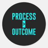 Sticker Rond Process Greater Than Outcome Growth Mindset Motiva (Devant)