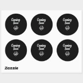 Sticker Rond Prochainement est 2024 (Feuille)