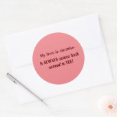 Sticker Rond Proclamation d'amour (Enveloppe)