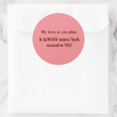 Sticker Rond Proclamation d'amour (Sac)