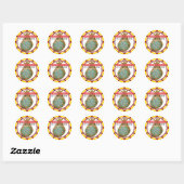 Sticker Rond Procrastination est un voleur du temps (Feuille)