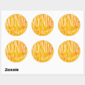 Sticker Rond PROCREATE - Conception du soleil du matin (Feuille)