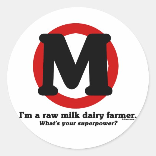 Sticker Rond Producteur laitier de lait cru (Devant)