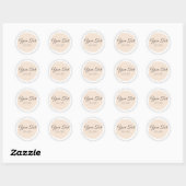 Sticker Rond Produit artisanal Blush Simple tendance (Feuille)