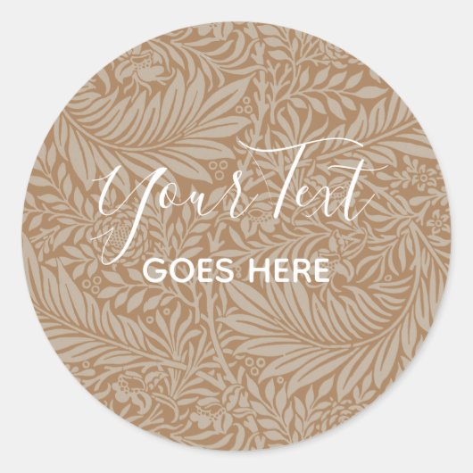 Sticker Rond Produit artisanal Motif Floral Vanille (Devant)