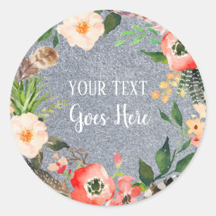 Sticker Rond Produit artisanal Parties scintillant de couronne