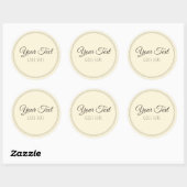 Sticker Rond Produit artisanal Simple tendance moderne (Feuille)