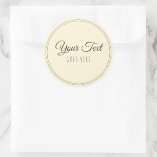Sticker Rond Produit artisanal Simple tendance moderne
