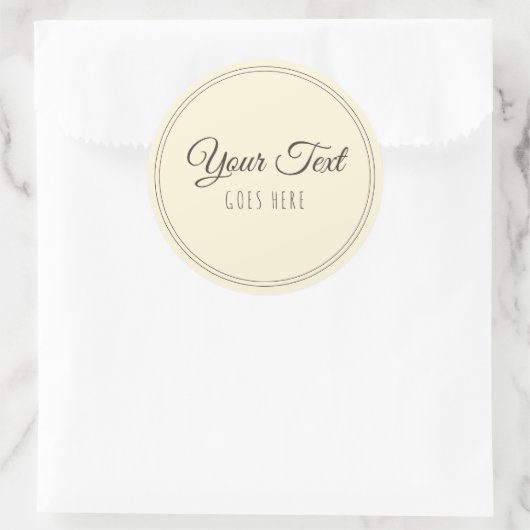 Sticker Rond Produit artisanal Simple tendance moderne (Sac)