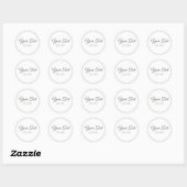 Sticker Rond Produit artisanal Simple tendance moderne (Feuille)