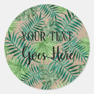 Sticker Rond Produit artisanal Tropical Plante Feuille artisana