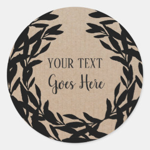 Sticker Rond Produit artisanal Vintage torréfaction fleurie