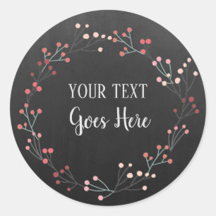 Sticker Rond Produit artisanal Vintage torréfaction fleurie Art