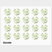 Sticker Rond Produit commercial Vegan Friendly (Feuille)