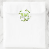 Sticker Rond Produit commercial Vegan Friendly (Sac)