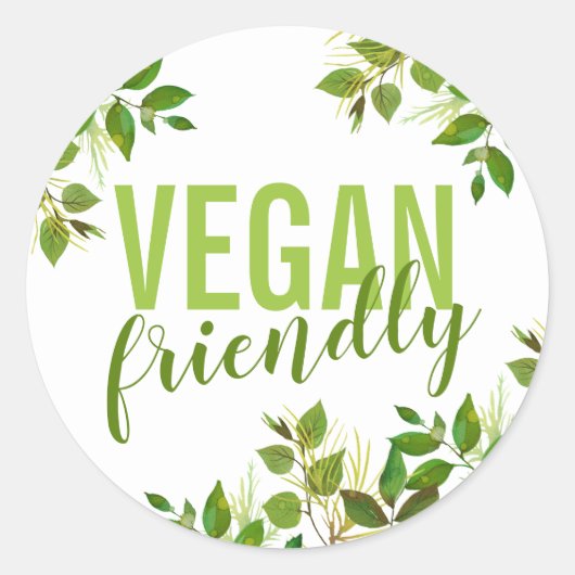 Sticker Rond Produit commercial Vegan Friendly (Devant)