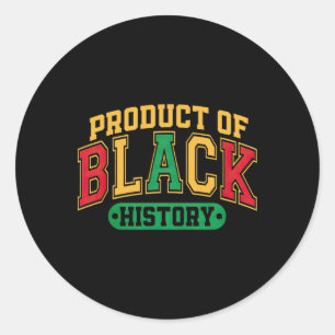 Sticker Rond Produit De L'Histoire Noire Bâton Du Mois De L'His