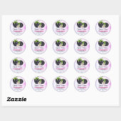 Sticker Rond Produit de mûre (Feuille)